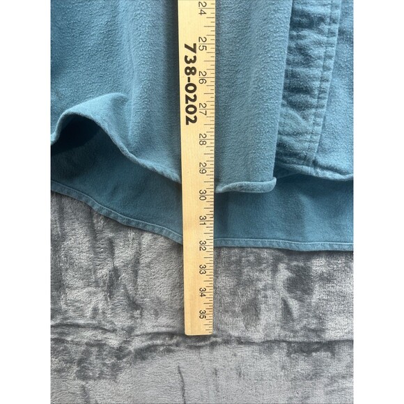 Woolrich Shirt Mens XL Heavy Cotton Green Long Sleeve Button Up Vintage - Picture 10 of 12